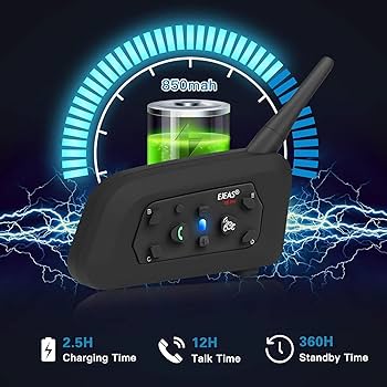 EJEAS V6 PRO - Intercomunicador/Mp3