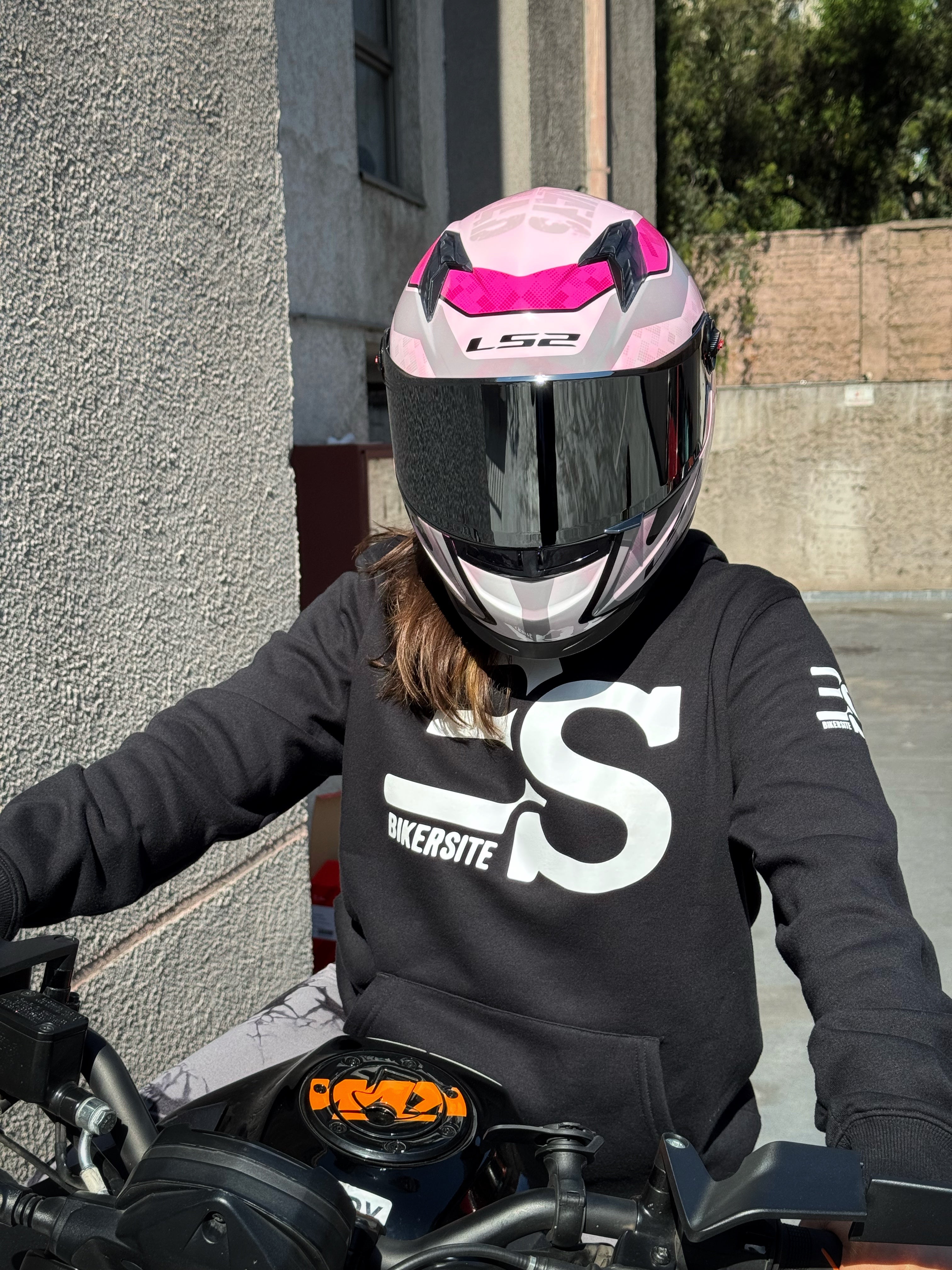 LS2 Cosmos Srtike Rosa Gris - Ecer22.06 (+Mica Espejo)