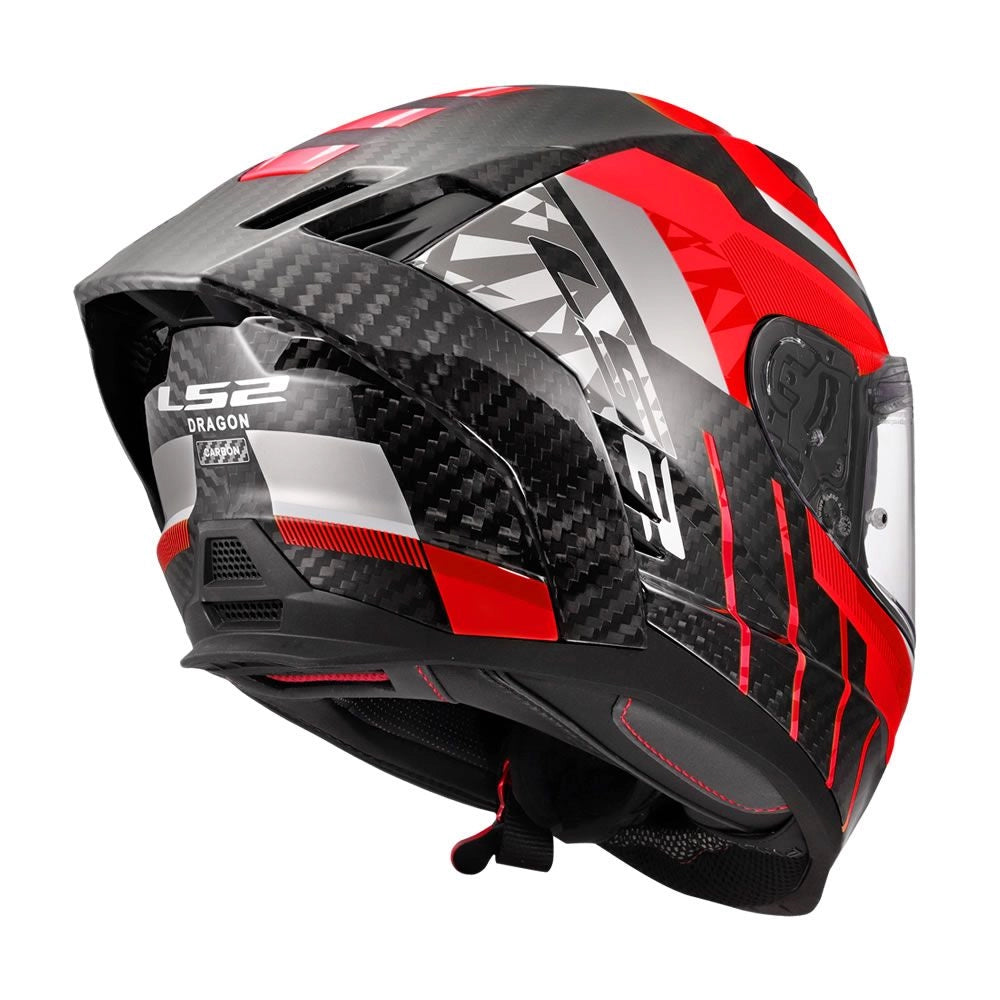 LS2 DRAGON RED - Fibra de Carbono 6K - Ecer22.06