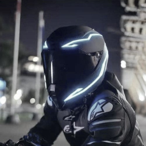 Con Luces Led Luz Para Casco Moto Luz Seguridad Luz LED Para Casco