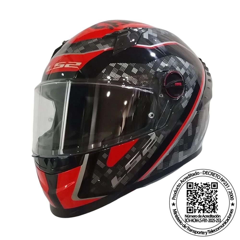 LS2 Cosmos Strike Gris Rojo- Ecer22.06