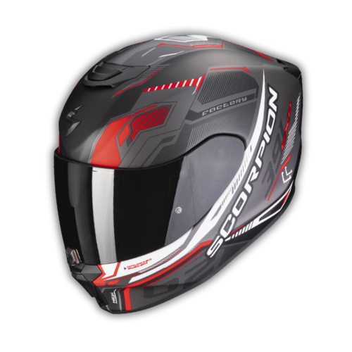 Negro Mate Gris Rojo Spin 391 - SCORPION EXO